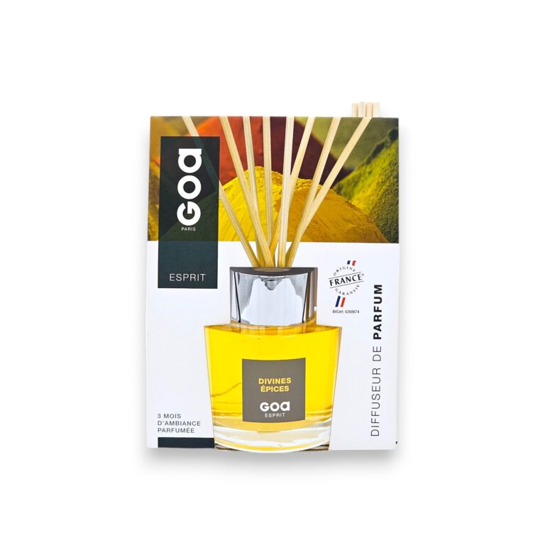 GOA aróma difuzér DIVINES ÉPICES – interiérový difuzér s božskou korenistou vôňou v elegantnom flakóne, 200 ml, kolekcia ESPRIT